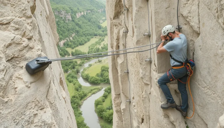 Via ferrata de Clécy : parcours Cambronnerie, tarifs et tyrolienne 400 m